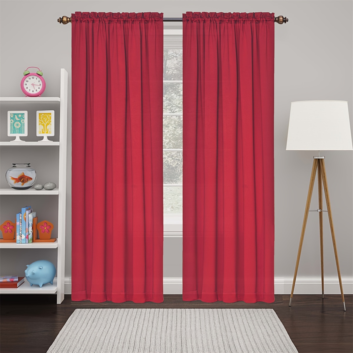 Cortinas opacas de color sólido, cortinas romanas, cortinas