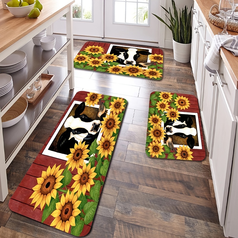 1pc Gallo farm Fresh Alfombra Piso Moderna Alfombra Cocina - Temu