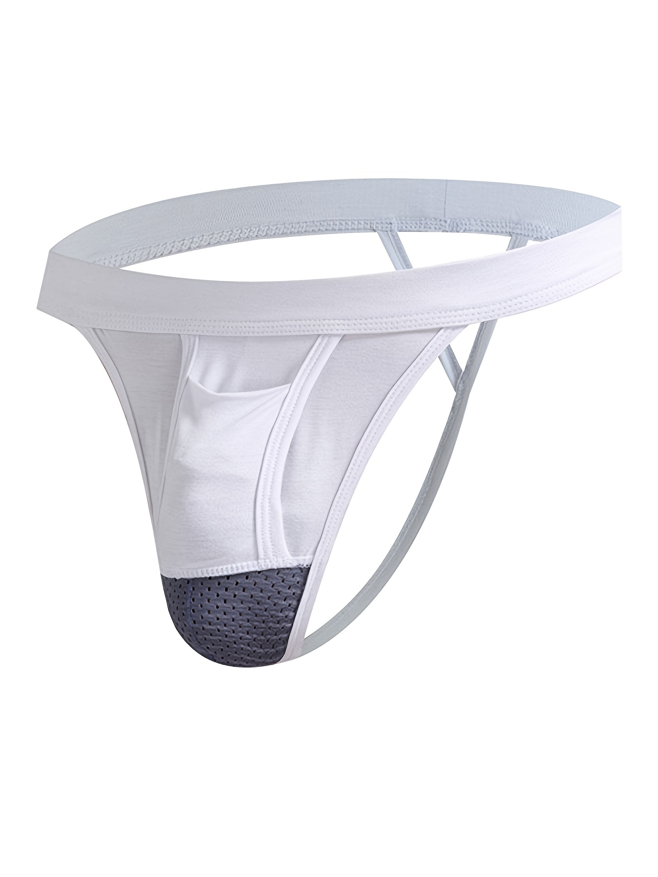 Mens Ice Silk Thongs Underwear Bulge Pouch Bikini Briefs G String See