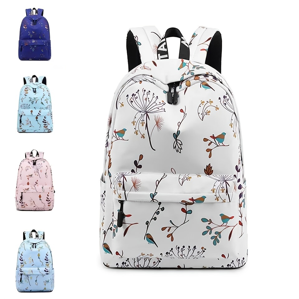 New Floral Backpack Ladies Bag, Fashion Backpack Women's Bag Sweet Girl  Student Bag - Temu