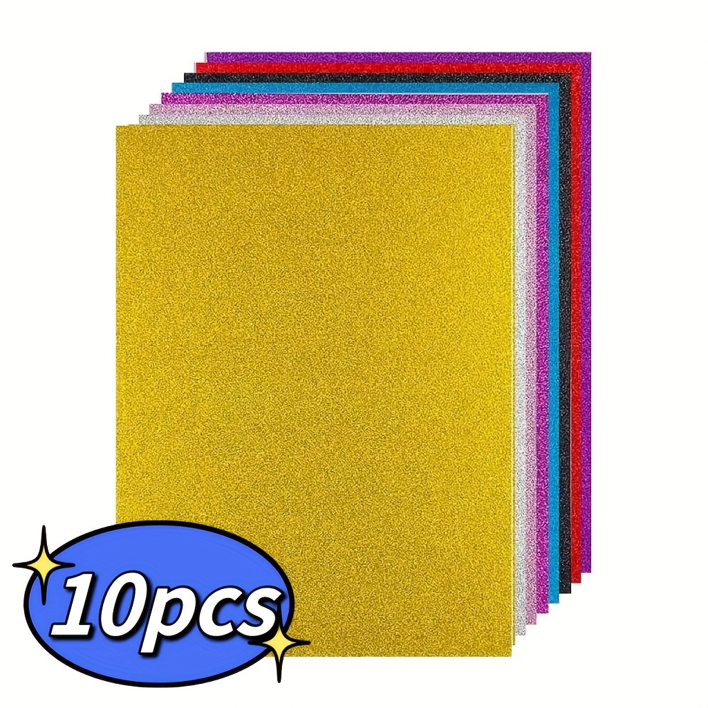 10 Sheets Glitter Paper Colored DIY Card Stock Colorful Cardstock