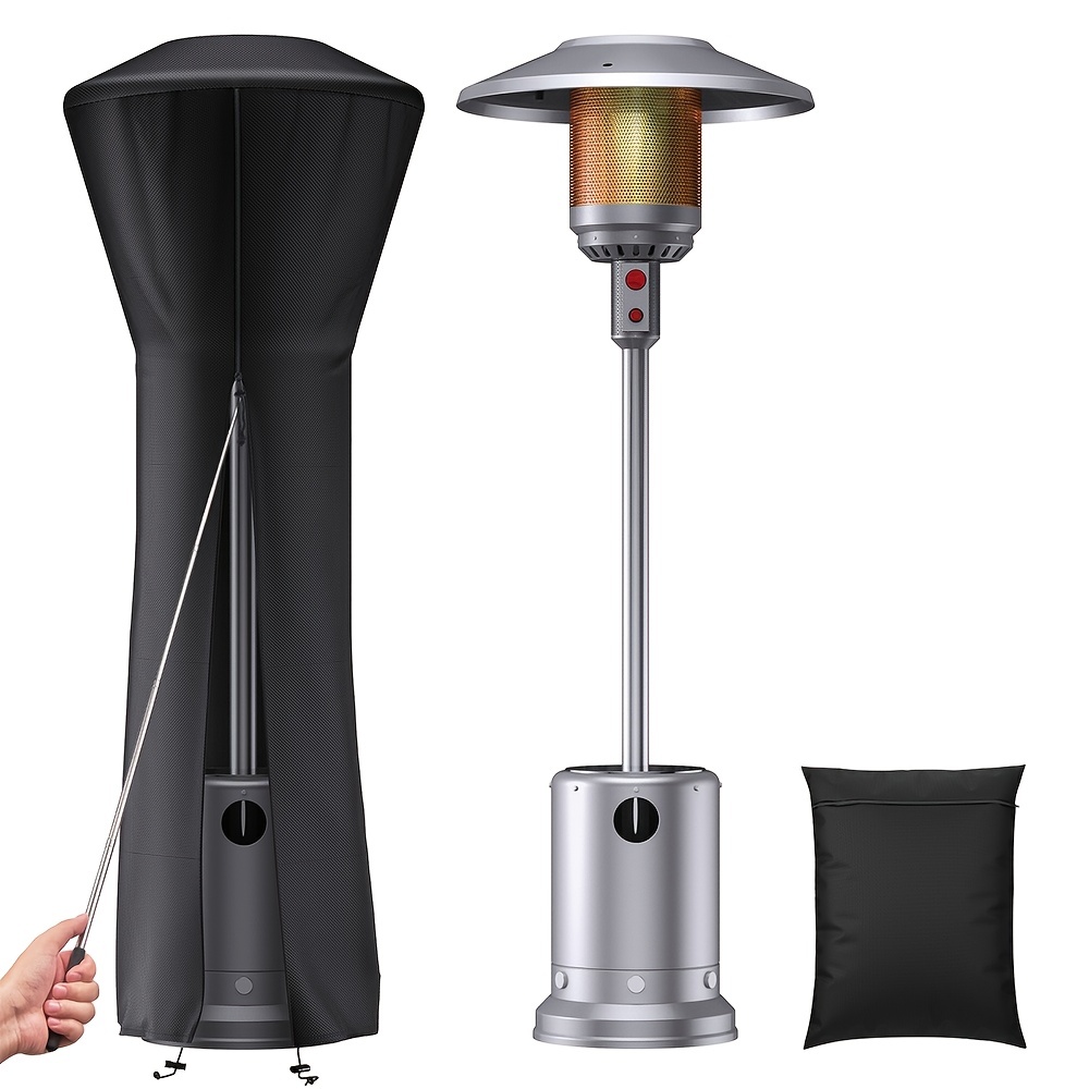 Patio Heater Cover Waterproof With Zipper And Storage Bag - Temu