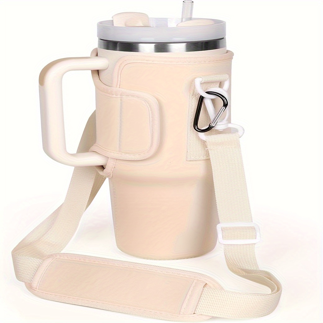 Water Bottle Holder Tumbler, Neoprene Water Cup Bag Sleeve With Adjustable  Shoulder Strap - Temu