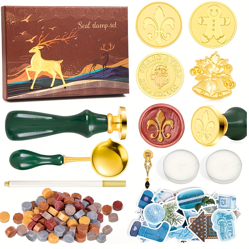 Wax Seal Stamp Kit With Gift Box, Cat Claw Wax Pieces, Sealing Wax