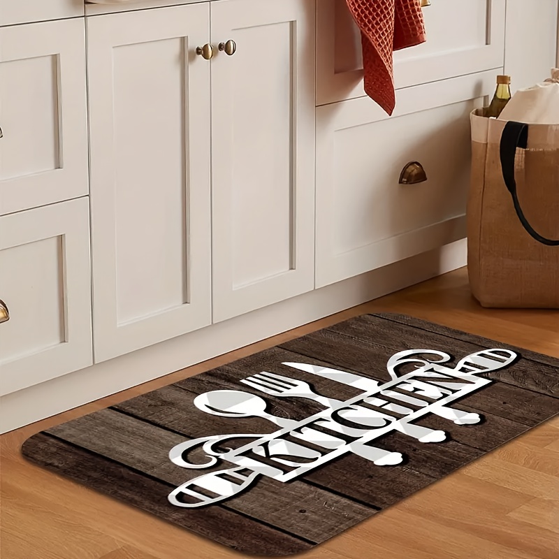 Letter Print Doormat, Non-Slip Resist Dirt Door Rugs for Entrance