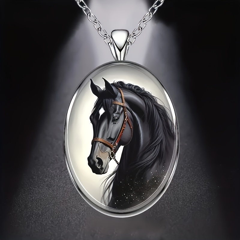 Horse Head Pendant Necklaces, Horses Making a Heart, Couples or