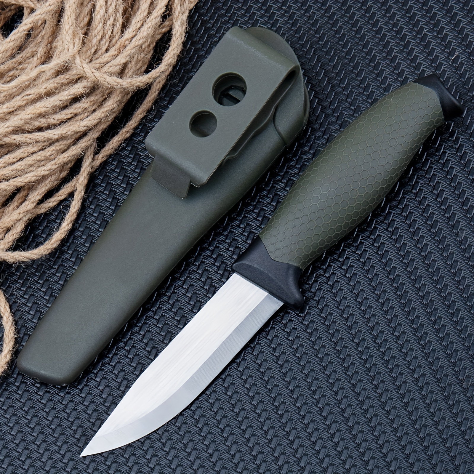  Morakniv Companion Carbon Steel Fixed-Blade Knife with Sheath,  4.1 Inch, Military Green : Sports & Outdoors