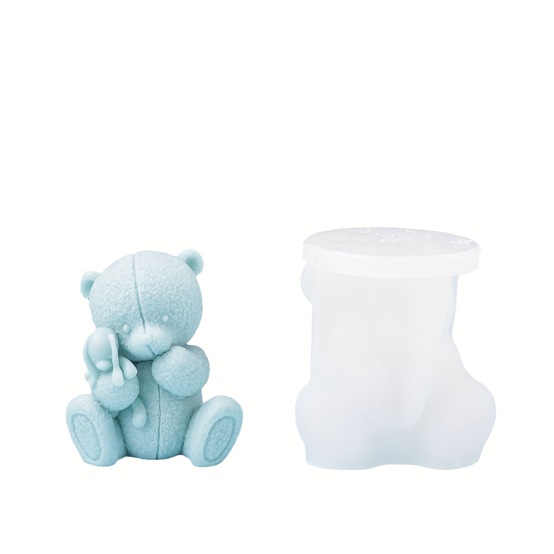Handmade 3d Bear Candle Mold Diy Aromatherapy Woven Bear Hug Bear Plaster  Mold Bear Cartoon Bear Mold. - Temu
