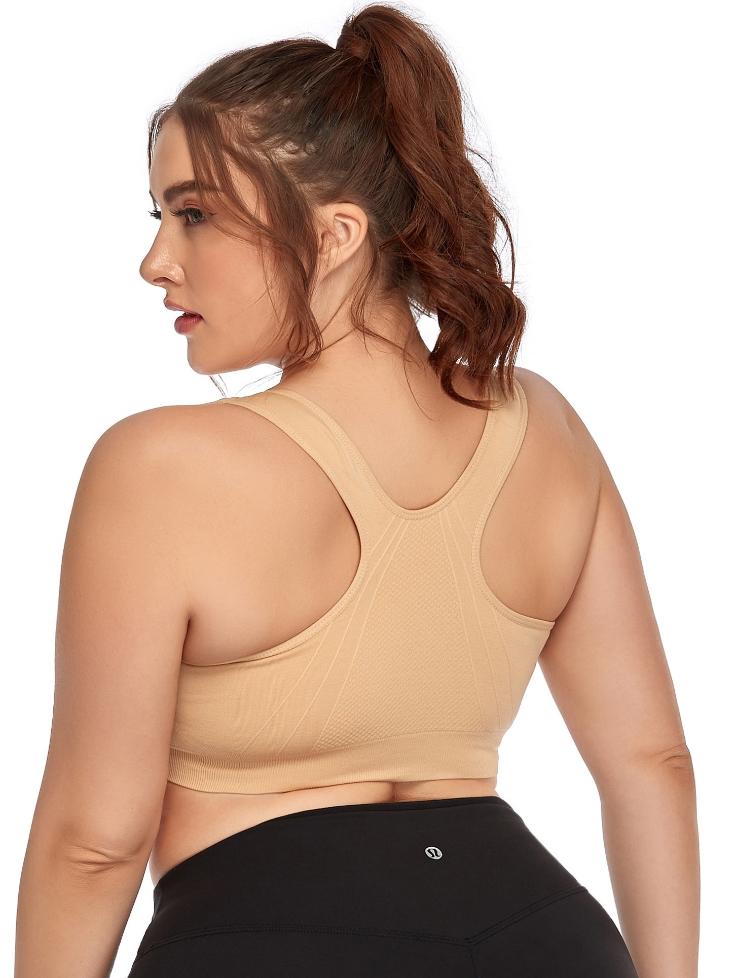 Breathable Solid Eyelet Mesh Hole Vest Sports Bras Plus Size - Temu Mexico