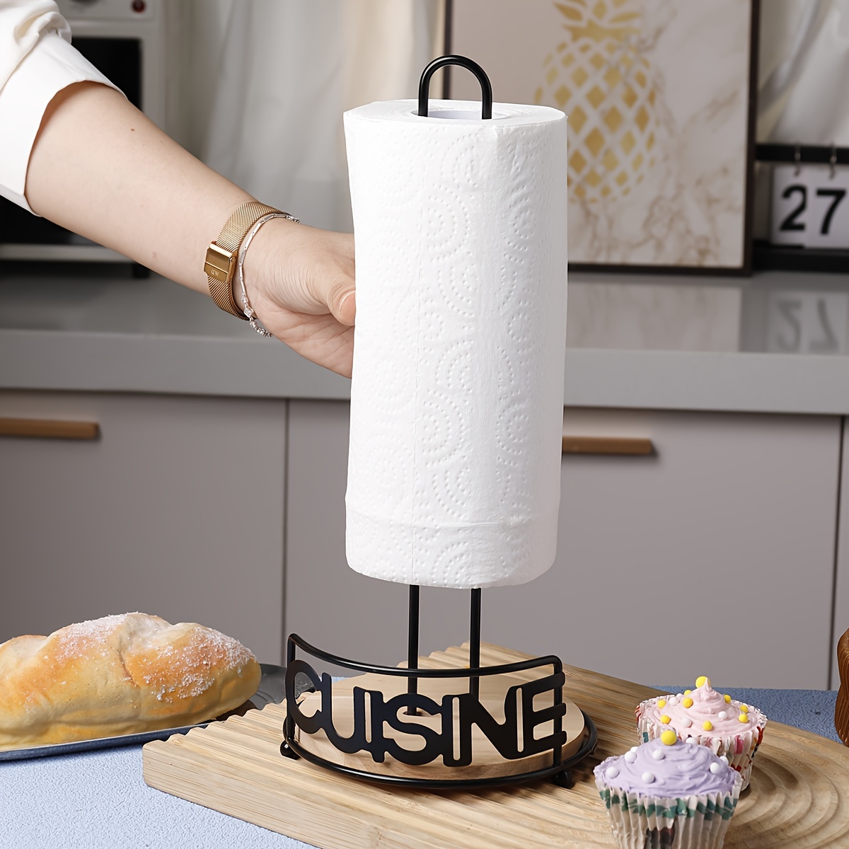 Vertical Tissue Storage Rack Paper Towel Holder Wrought Iron - Temu