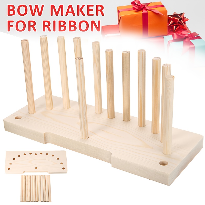 Christmas Bow Maker For Ribbon Wreaths Double Sided Wooden - Temu