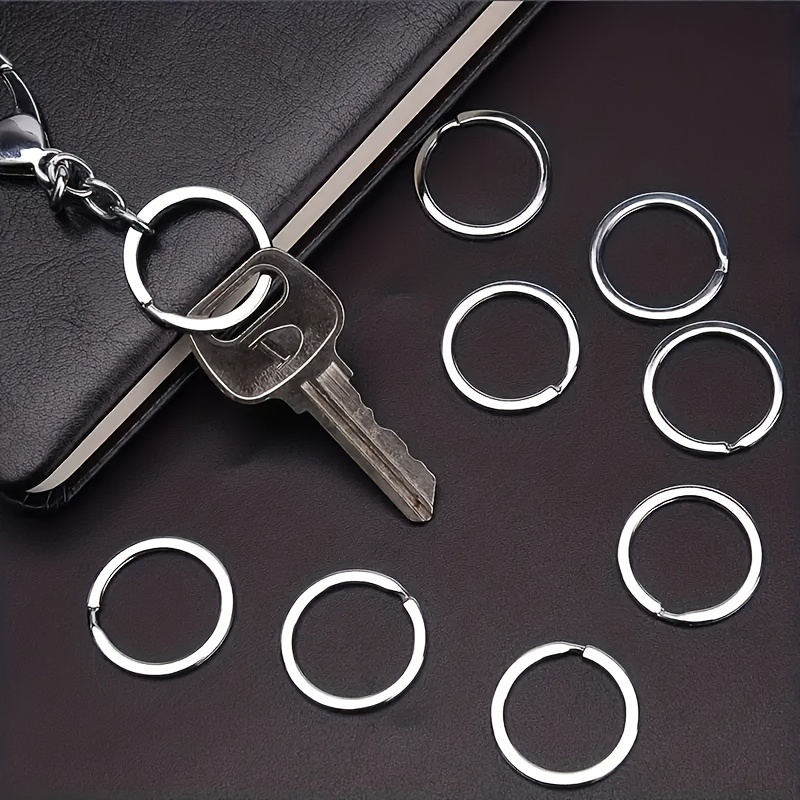 Diy Stainless Steel Key Ring Metal Keychain Rings Split - Temu