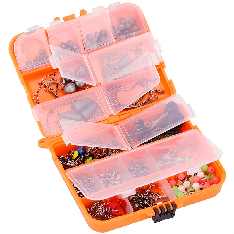 251pcs Complete Lure Fishing Kit - Tackle Box With Sinkers, Jig Hooks,  Space Beans, Swivels, And Snaps - Ideal For Freshwater And Saltwater Fishing