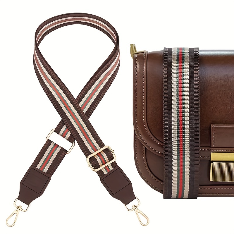 Brown Striped Shoulder Bag Replacement Strap Adjustable Length Messenger  Bag Strap
