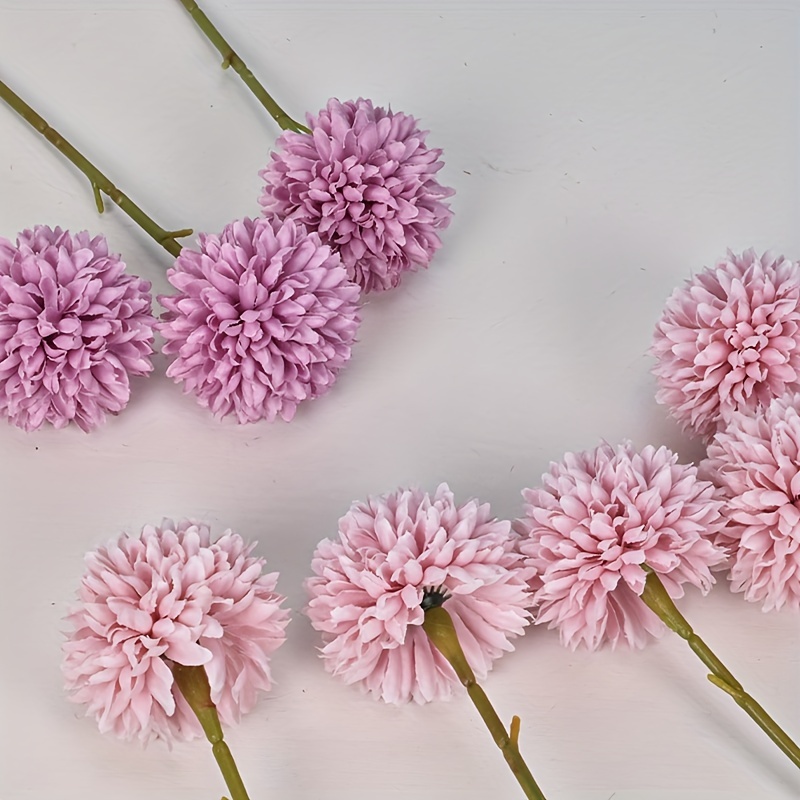 Dandelion Artificial Flowers Faux Silk Small Ball Flowers - Temu