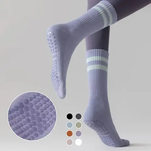 2 pares de calcetines yoga y pilates mezcla algodón cintas cruzadas