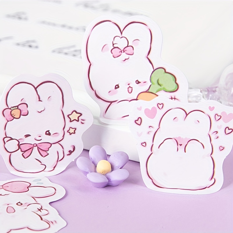 Pink Pastel Cottage Kawaii Japanese Anime Bunny Strawberry Car Floor Mats,  Cute Chubby Rabbit Car Interior Decor, Car Accessories Gift Set 
