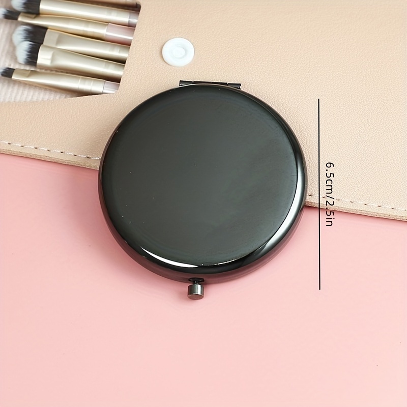 Compact Folding Makeup Mirror Double Side Round Cosmetic Touch Up