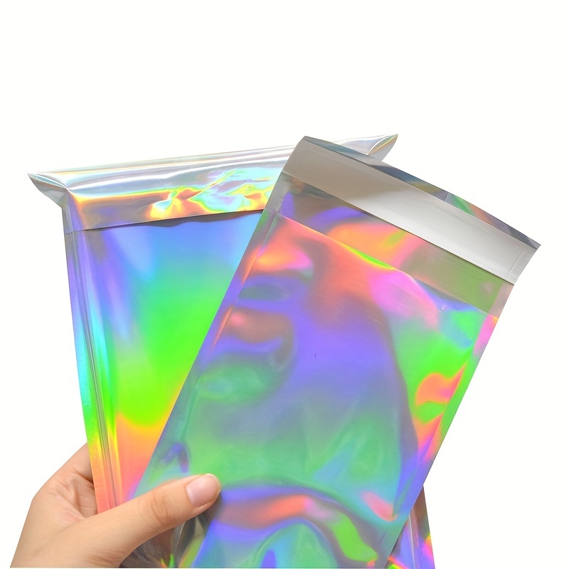 50 Laser Self Sealing Plastic Envelopes For Mailing, Holographic Gift,  Jewelry, And More Poly Adhesive Courier Holographic Resealable Bags From  Aawqq, $14.6