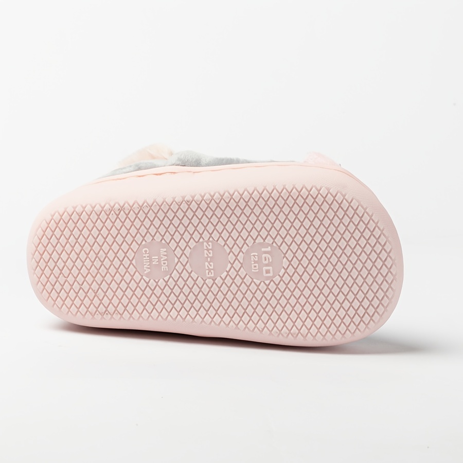 Cute Cartoon Furry House Shoes For Boys And Girls, Comfortable Non Slip Soft Bottom Walking Shoes For Indoor, Winter