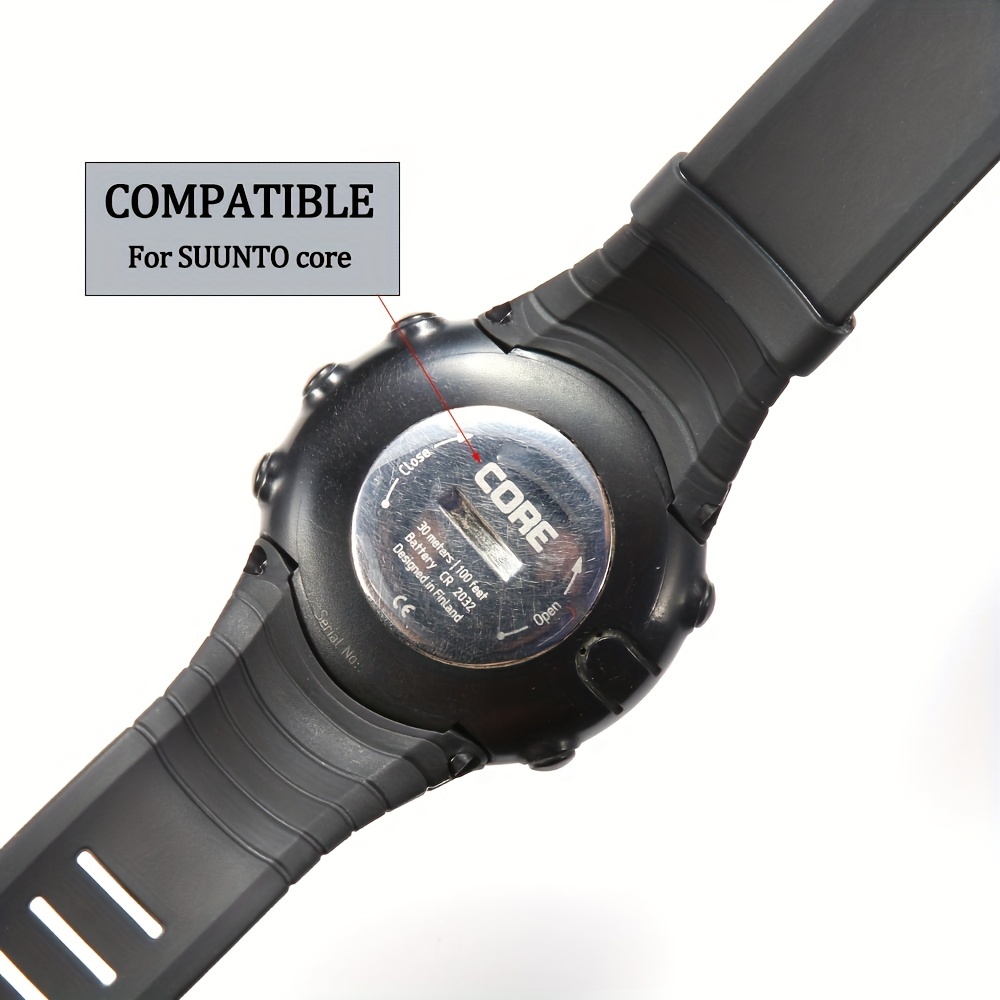 Bracelet De Remplacement Compatible Avec Le Bracelet De Montre Suunto Core All Black Bracelet En Caoutchouc De Sport tanche