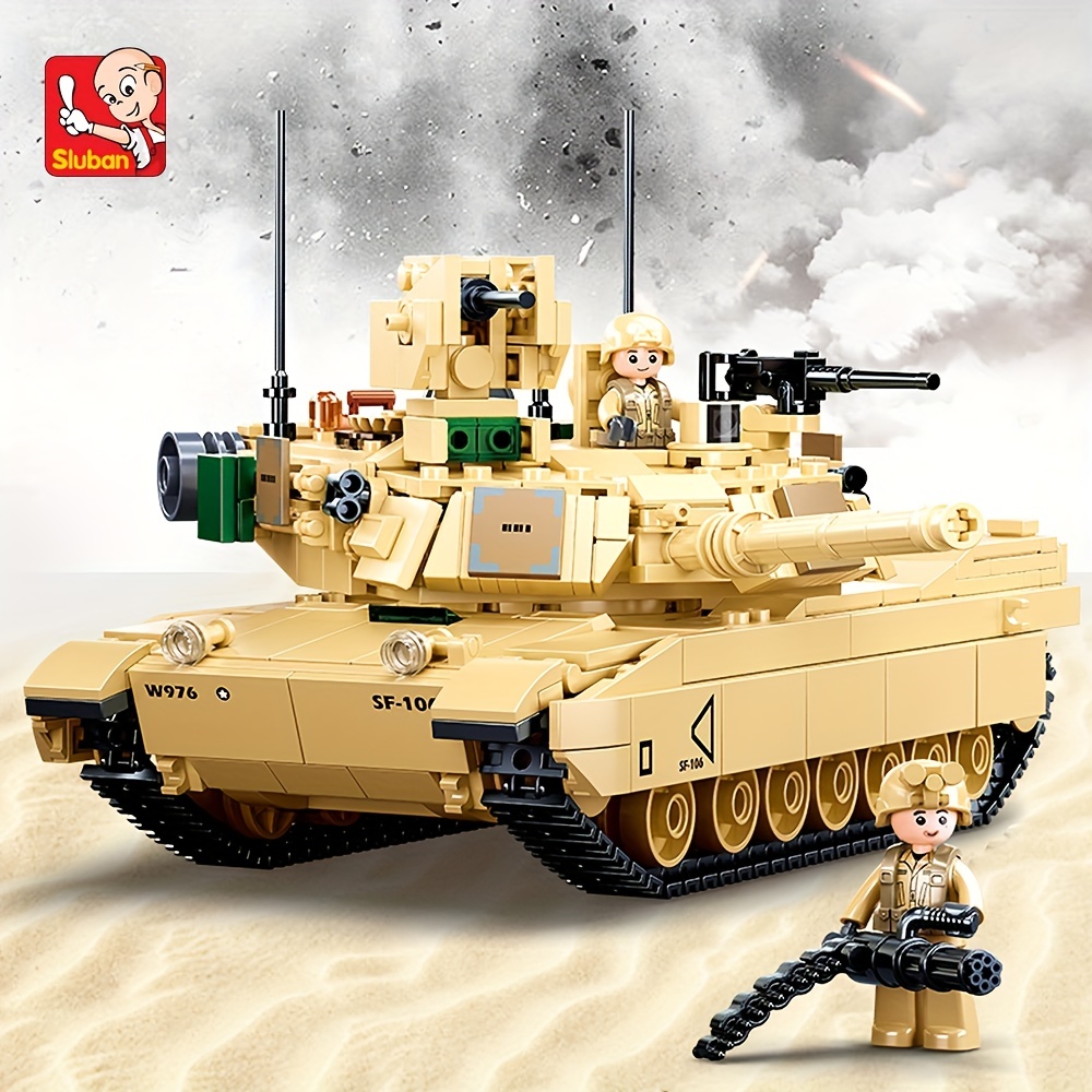 Sluban Military Series Model Building Block Toys M1a1 Tank - Temu