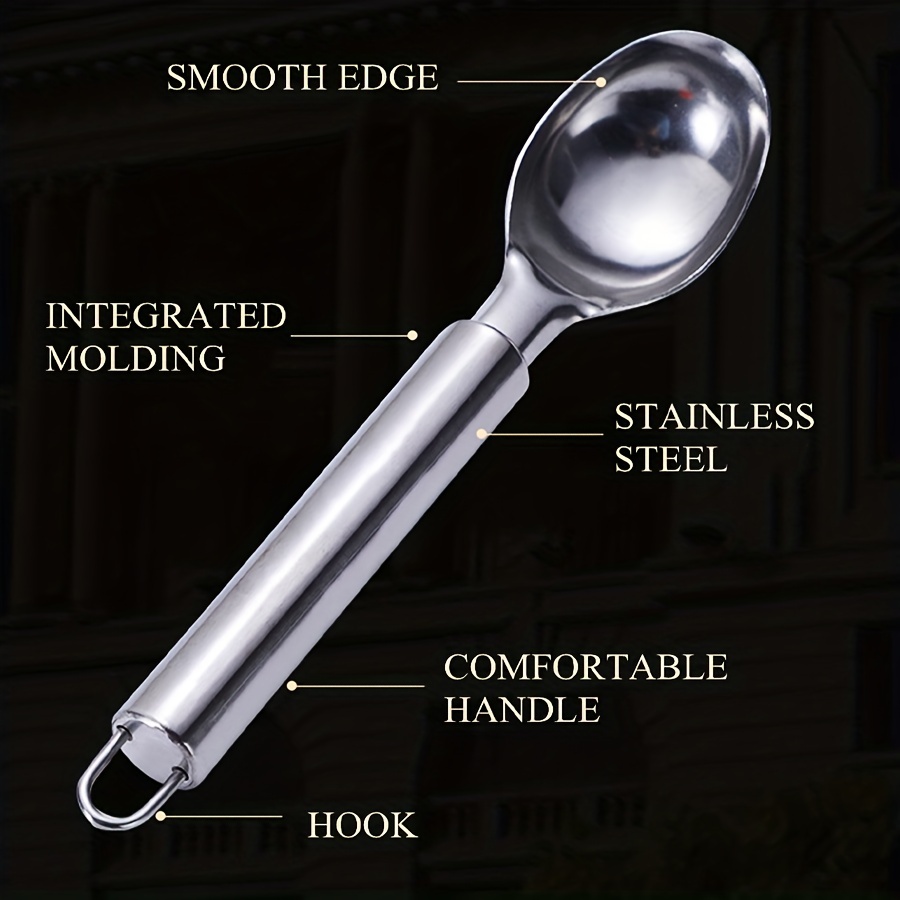 Ice Cream Ball Scoop, Non-slip Anti-freeze All-in-one Aluminum Spoon,  Durable Design, Easy To Clean, Suitable For Ice Cream, Cookie Dough, Pear  Sugar, Almond - Temu