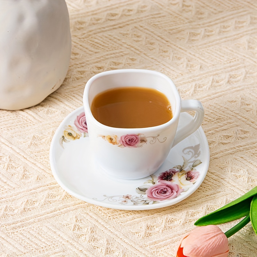 Set Tasse Et Soucoupe En Verre Tasse À Café En Verre - Temu France