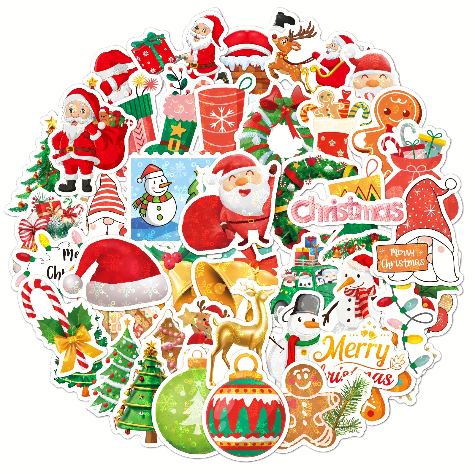 Christmas Stickers Cute Merry Christmas Vinyl Stickers For Water