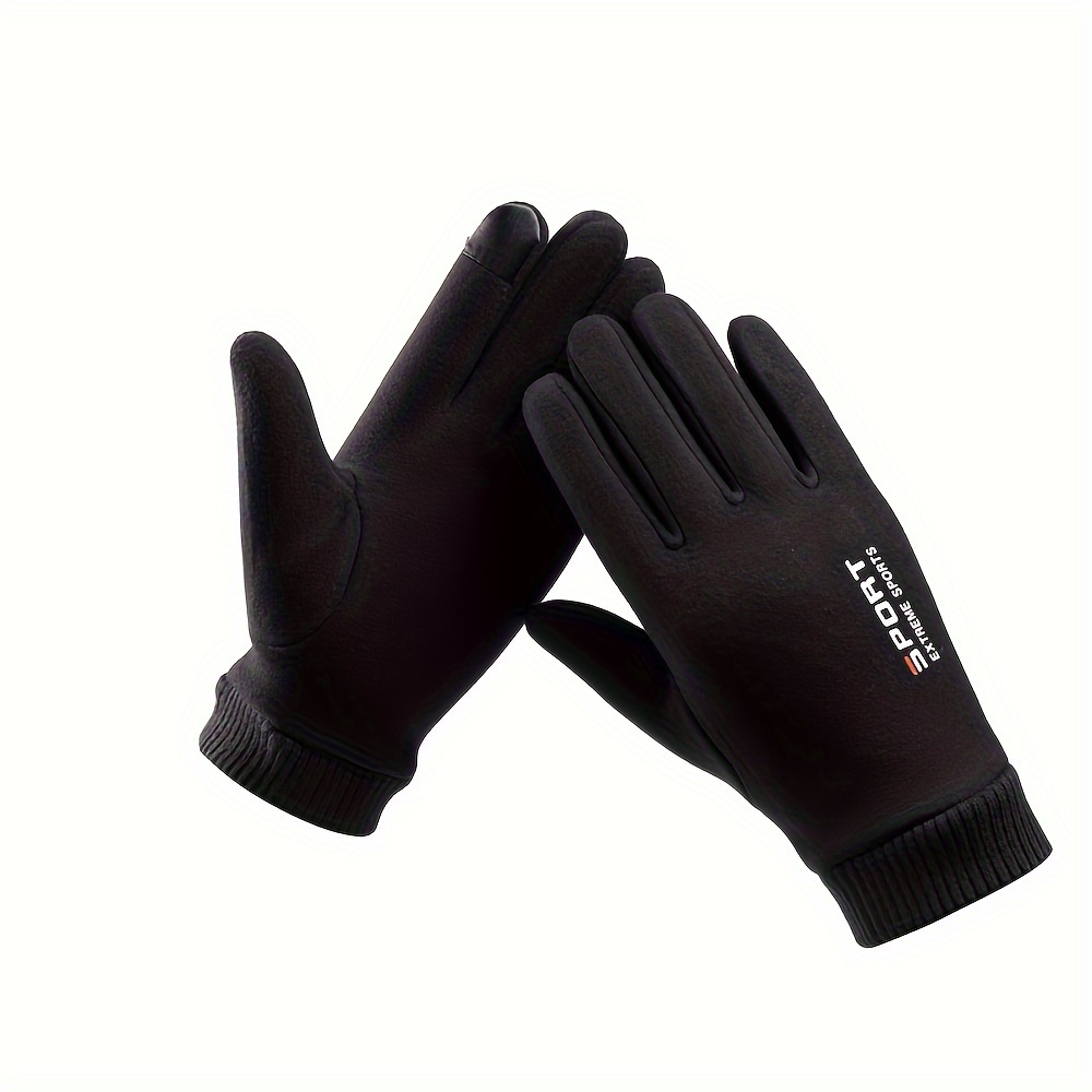 1pair Mens Winter Warm Windproof Warm Touch Screen Usable Gloves Spandex  Material Gloves Choose Size According To Hand Circumference Ideal Choice  For Gifts - Jewelry & Accessories - Temu