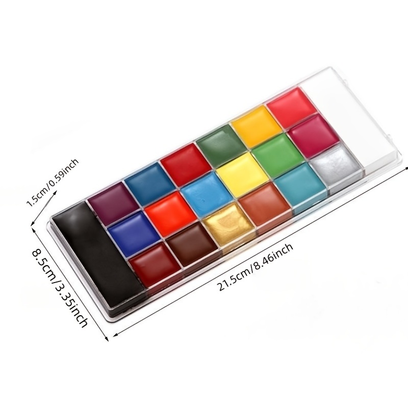  Face Paint Kit, 20 Colors Painting Palette with 10