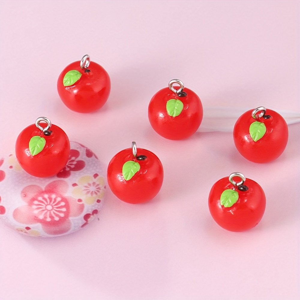 45pcs Fruit Charms Enamel Peach Grape Orange Cherry Persimmon Banana Strawberry Charm Pendant for Jewelry Making,Temu