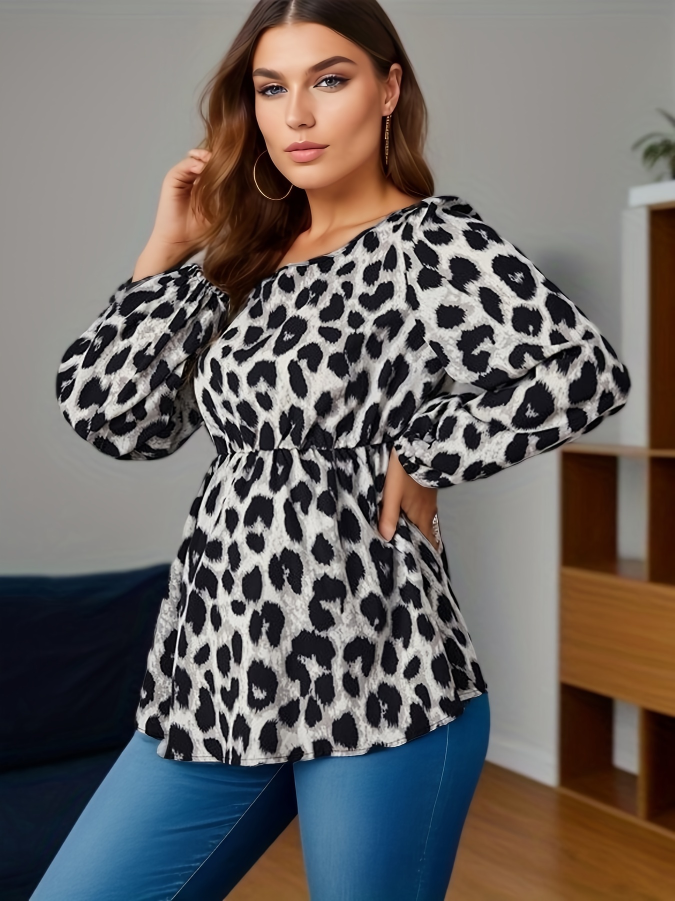 leopard print maternity shirt