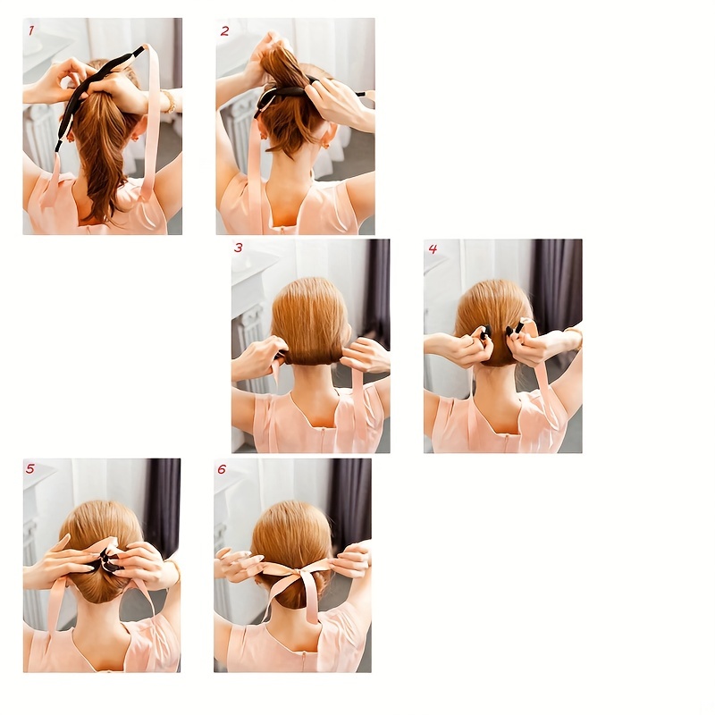 Bun Maker With Satin Ribbon Ponytail Holder DIY Hair Styler