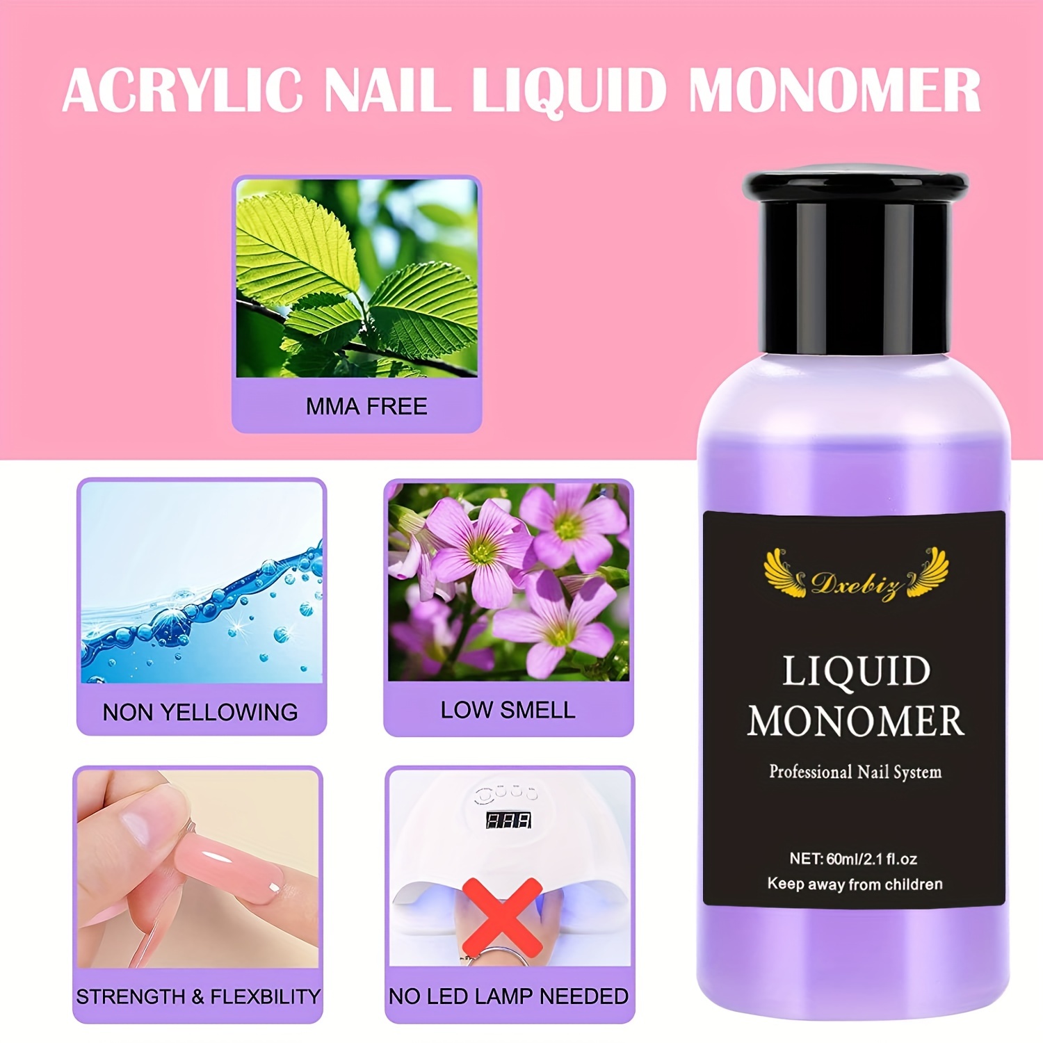 Acrylic Nail Kit Clear Nude Acrylic Powder Nails Kit - Temu