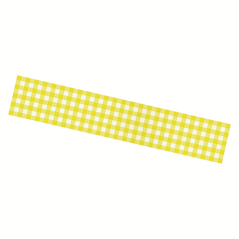 Country table runner with yellow border