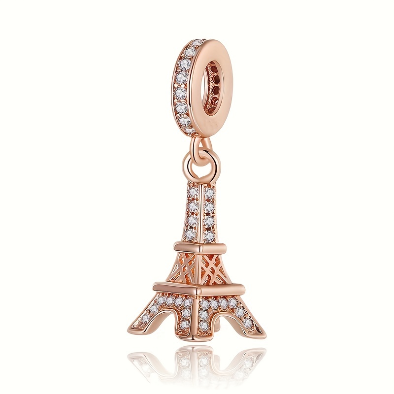 925 Sterling Silvery Classic Paris Tower Pendant Travel Series