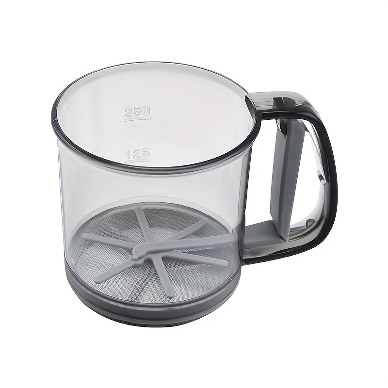 Flour Sifter Plastic Sifter With Hand Press Design - Temu