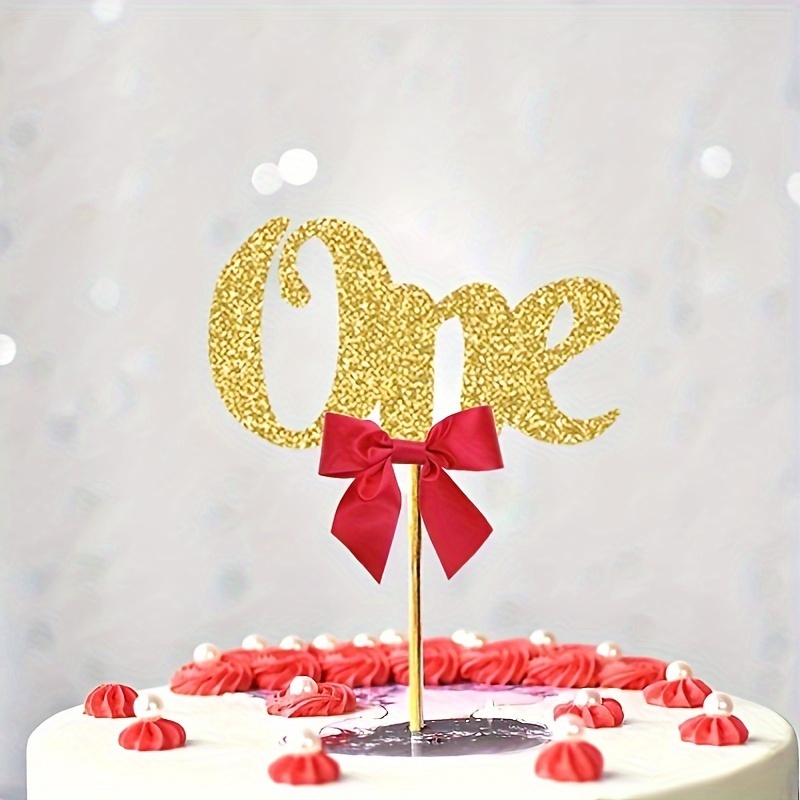 Numéro 1 Cake Topper Gold 1 Cake Topper 1er anniversaire 