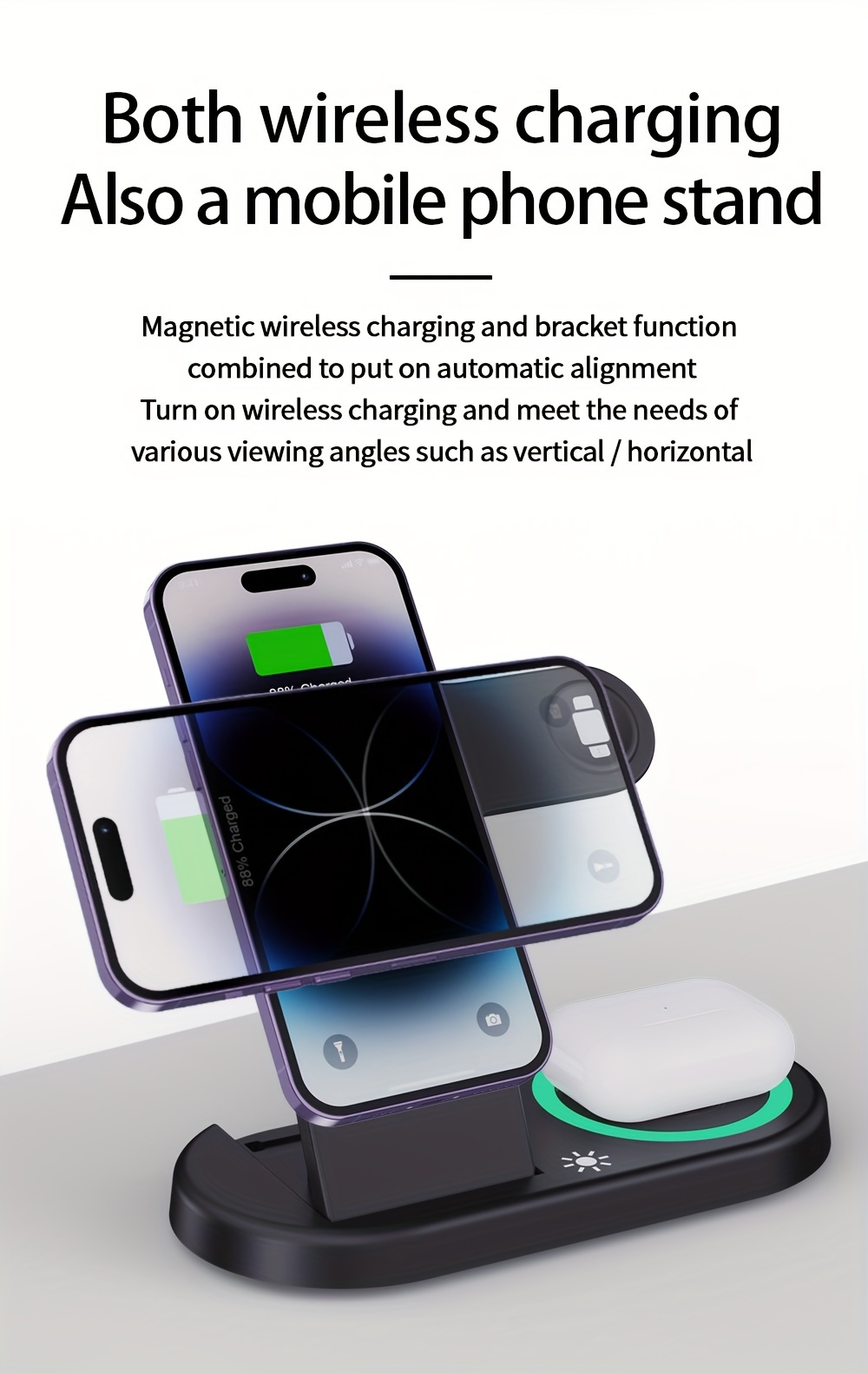  Magnetic Desk Phone Stand for iPhone 15 /14/13/12