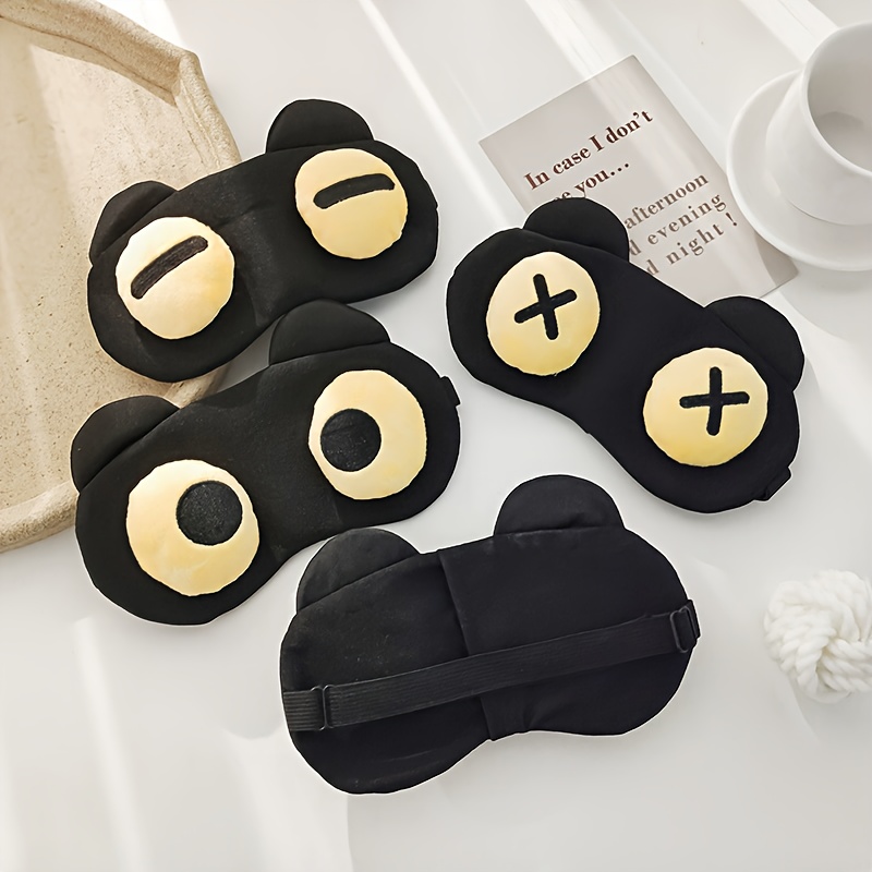 

1pc Cartoon Cute Eye Shape Eye Mask, Blackout Sleeping Eye Mask, Built-in Pocket Can Be Used For Ice Packing Or Hot Packing (without Ice Bag)