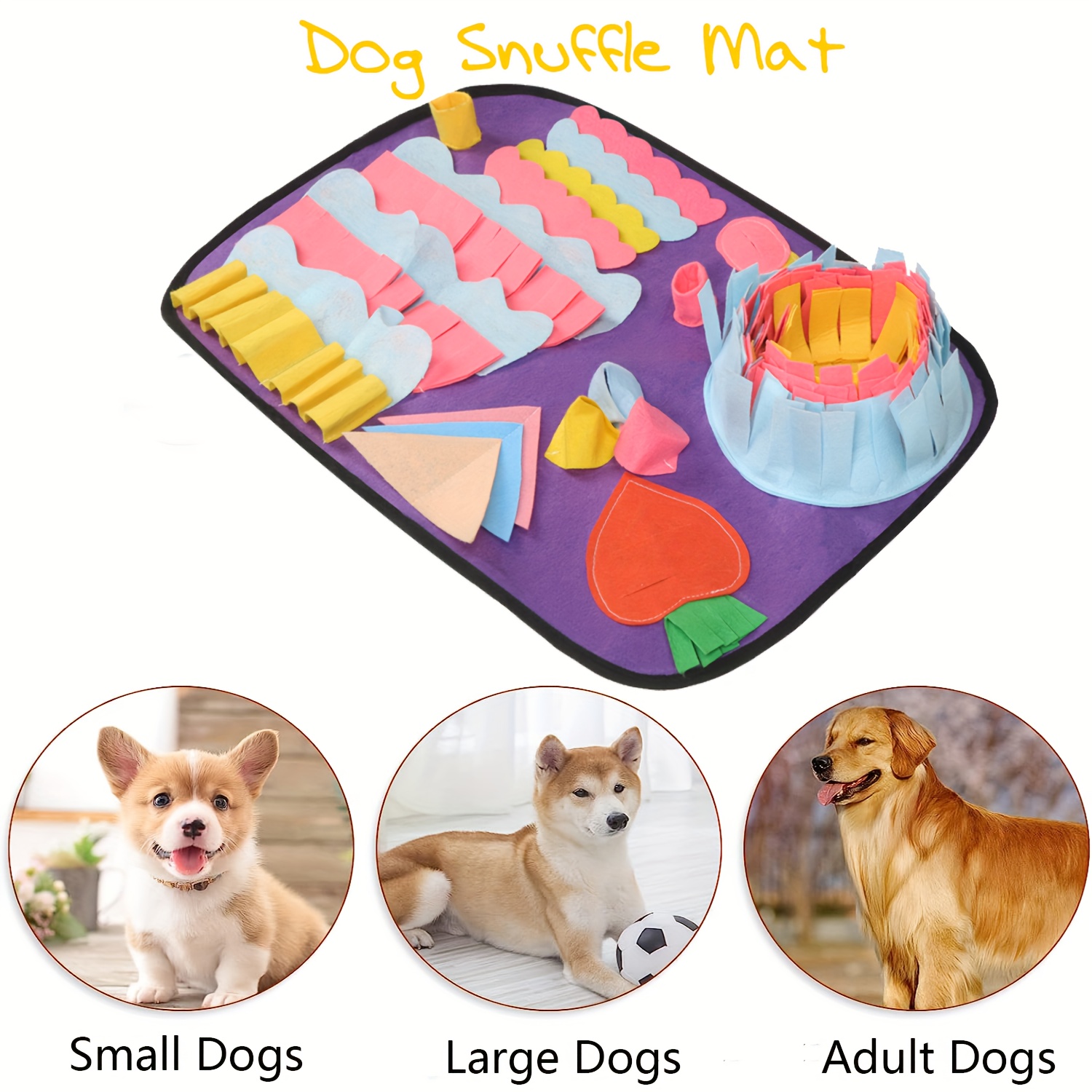 Pet Dog Snuffle Mat Nose Smell Training Blanket Find Food Play