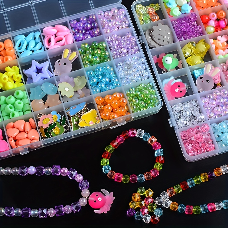 Kit Beads Bracelets Necklaces, Jewelry Box Bead Making Set