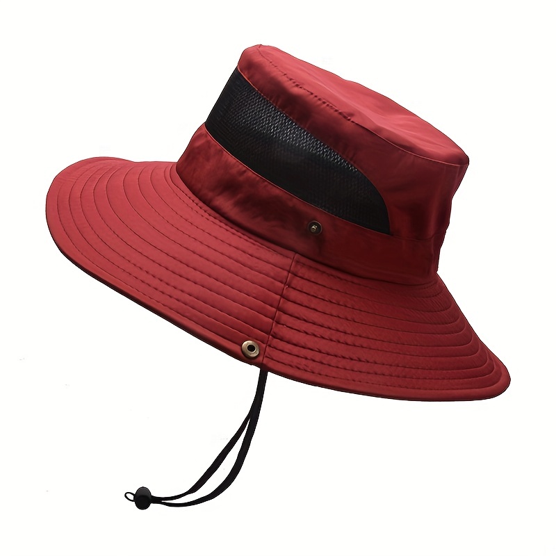 UPF50+ Wide Brim Bucket Hat, Fishing Hat, Foldable Picnic Beach Hat for Outdoor Sports Hiking Fishing, Women's Hat & Caps,Temu