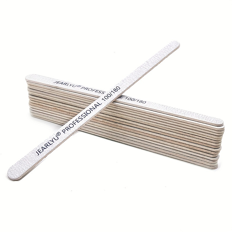 100pcs Professional Double-Sided Grey Sandpaper Nail File Set