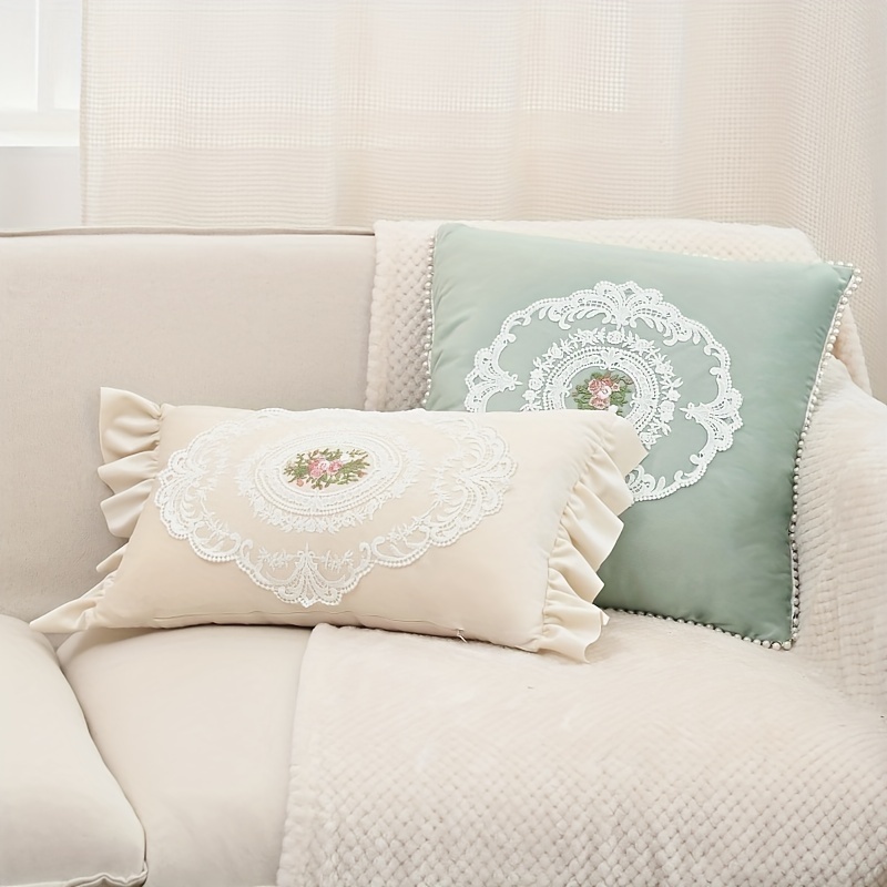 Solid Color Polyester Throw Pillow - Temu