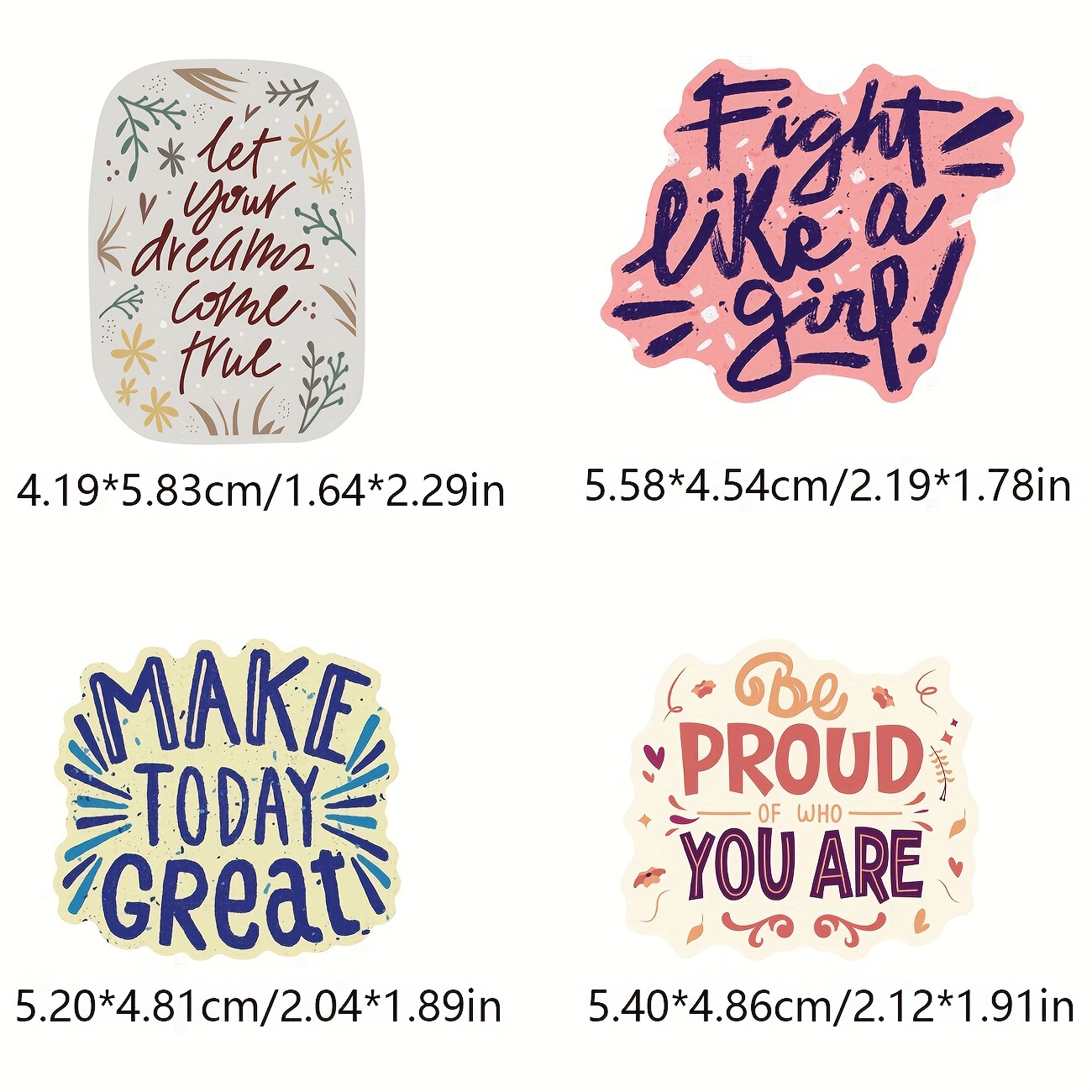 Boho Aesthetic Inspirational Stickers Motivational Quote - Temu