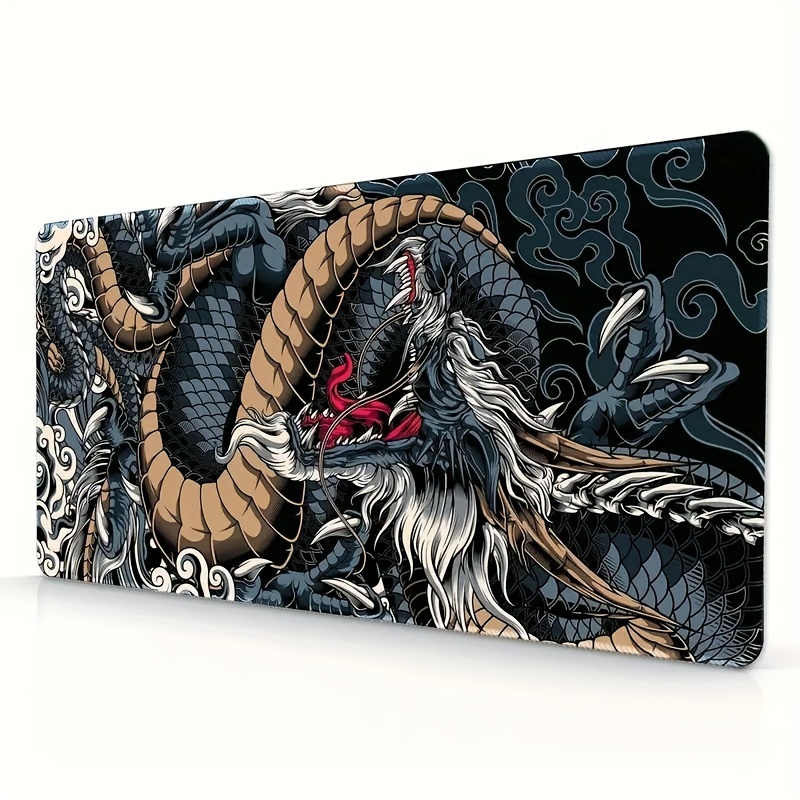 Large Game Mouse Pad Japanese Dragon Gaming Accessories Hd - Temu