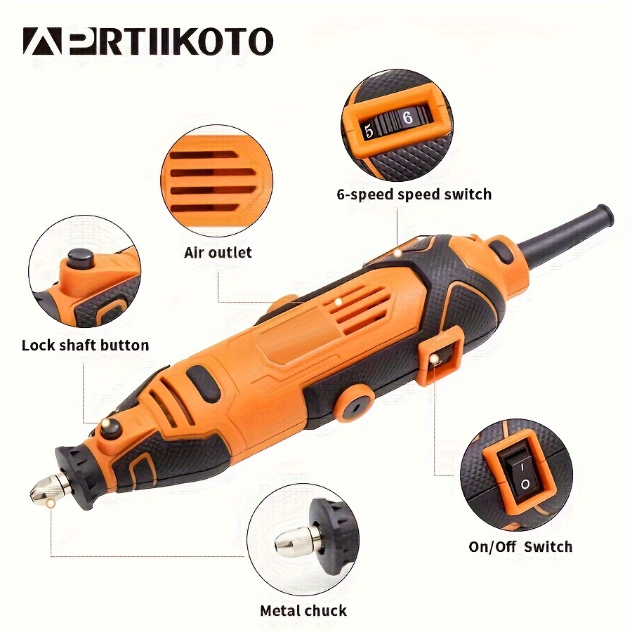 Mini Rotary Tool Corded Electric Detail Sander Kit 121 Accessories Small  Crafts