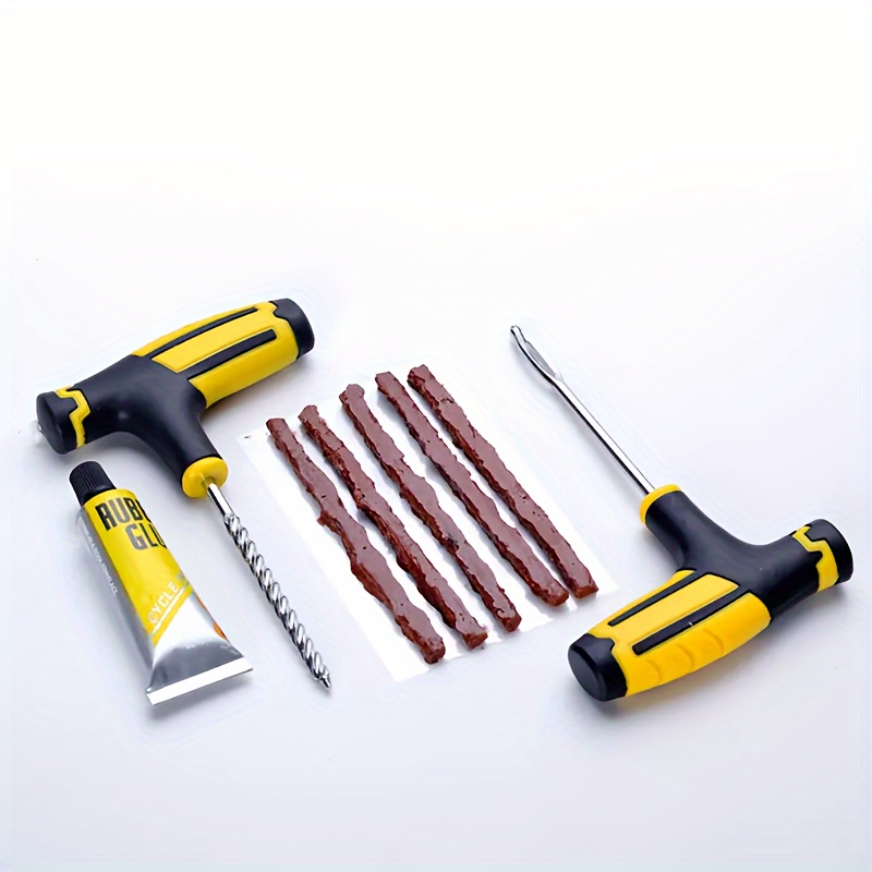 8pcs set complete car and motorcycle tire repair kit easy to repair punctures and replace tires quick emergency tape for vacuum tires details 6